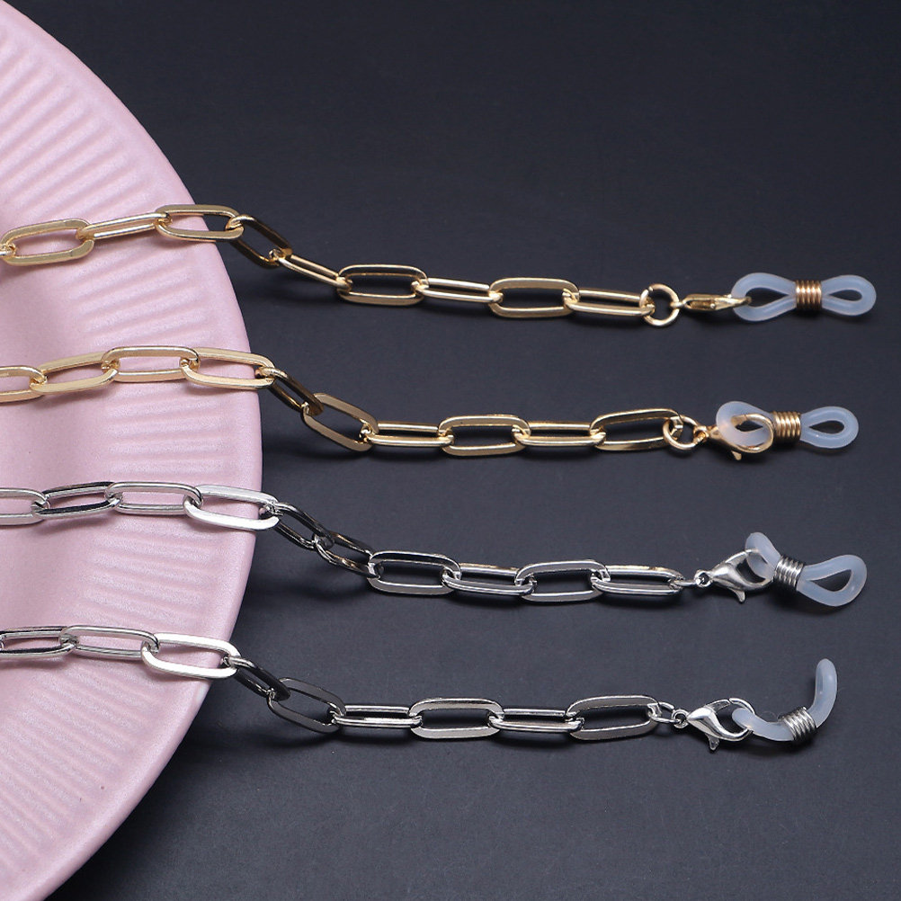 Mask Chain Holder - Tali Masker Wajah Rantai Klip Emas,