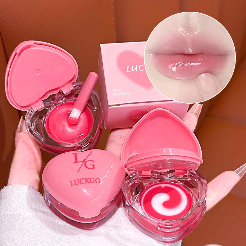 Luckgo Heart Double Color Lip  - Kids Face Mask ulasan dan harga