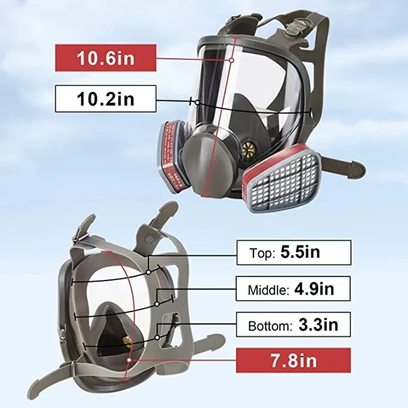 Masker Gas Ukuran Besar 6800 R - Kn95 Respirator Mask ulasan dan harga